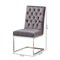 Baxton Studio Sherine Contemporary Glam and Luxe Grey Velvet Fabric and Silver Metal 2Piece Dining Chair Set 221-2PC-12907-ZORO - alternate 8